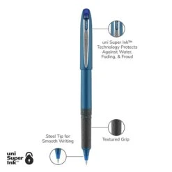 Uni-ball Uniball Roller Grip Pen, Micro Point, 0.5mm, Blue Ink, Dozen (60705) -Office Supply Shop 7A8A3188 01CF 409E 9821AC6593FC4E04 sc7