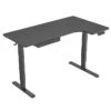 Mount-It! 28"-47"H L-Shape Electric Adjustable Height Standing Corner Desk, Black (MI-15002)