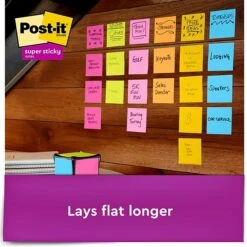 Post-it® Super Sticky Full Stick Notes, 3" X 3", Energy Boost Collection, 30 Sheets/Pad, 12 Pads/Pack (F330-12SSAU) -Office Supply Shop 7DCB7AE4 5415 46A3 84E8C29C3960C7CD sc7