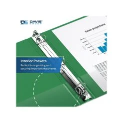 Davis Group Premium Economy 2" 3-Ring Non-View Binder, Green, 6/Pack (2313-04-06) -Office Supply Shop 7E603F37 25AF 4D0C A1FAF6F97BF4B0A7 sc7