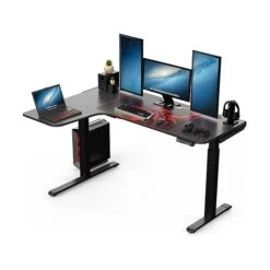 Eureka Ergonomic 30"-48"H L-Shaped Adjustable Standing Desk, Black (ED1874-BK) -Office Supply Shop 8063F0F6 E1CE 4DAE 85CD01925A73B37B sc7