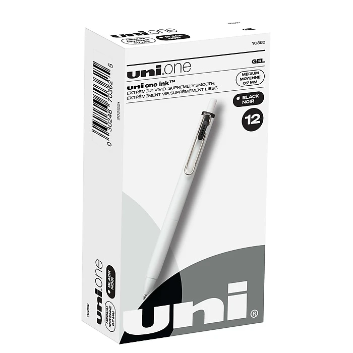 uni one Retractable Gel Pens, Medium Point, 0.7mm, Black Ink, Dozen (70362) Uni-ball Uni One Retractable Gel Pens, Medium Point, 0.7mm, Black Ink, Dozen (70362) -Office Supply Shop 82353A26 E892 4C48 B67038BE7D9DA3F1 sc7