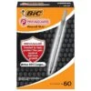 BIC PrevaGuard Round Stic Ballpoint Pen, Medium Point, Black Ink, 60/Pack (GSAM60-BLK)
