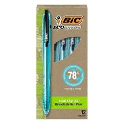 BIC ReVolution Retractable Ballpoint Pen, Medium Point, Black Ink, Dozen (BPRR11-BLK) -Office Supply Shop 8538F1E8 7E48 4DAB 8FF466FD94CBAEED sc7