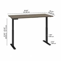 Bush Business Furniture Move 60 Series 27"-48" Adjustable Standing Desk, Modern Hickory/Black (M6S6030MHBK) -Office Supply Shop 87159D17 1F37 4B13 BAA01DEC0B6A320A sc7