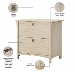 Bush Furniture Salinas Lateral File Cabinet, Antique White (SAF132AW-03) 3 Bush Furniture Salinas Lateral File Cabinet, Antique White (SAF132AW-03) -Office Supply Shop 883FBDBC E72D 4FF9 A9C5F581E35F972B sc7