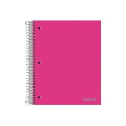 Oxford 5-Subject Notebook, 9" X 11", College-Ruled, 200 Sheets, Assorted Colors (OXF10588)