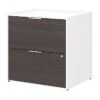 Bush Business Furniture Jamestown 2-Drawer Lateral File Cabinet, Locking, Letter/Legal, Storm Gray/White, 29.72" (JTF130SGWHSU)