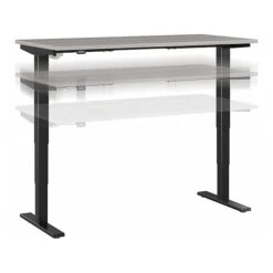 Bush Business Furniture Move 40 28"-48" Adjustable Standing Desk, Platinum Gray/Black (M4S6030PGBK)