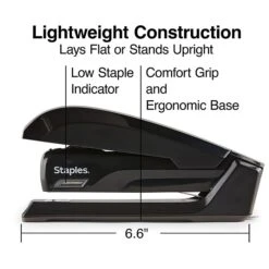 Staples One-Touch Desktop Stapler, 20 Sheet Capacity, Black, 500 (44436) 2 Staples One-Touch Desktop Stapler, 20 Sheet Capacity, Black, 500 (44436) -Office Supply Shop 90D54757 40D7 4C47 8D0125FBDBCA864D sc7