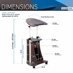 Techni Mobili Adjustable Table, Heavy-Duty MDF (RTA-B005-CH36) 4 Techni Mobili Adjustable Table, Heavy-Duty MDF (RTA-B005-CH36) -Office Supply Shop 9531C1EC EE47 4801 9C8A5FB1DA7AA24B sc7