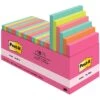 Post-it® Notes, 3" X 3", Poptimistic Collection, 100 Sheets/Pad, 18 Pads/Cabinet Pack (654-18CTCP)