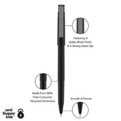 Uni-ball Uniball Roller Rollerball Pens, Micro Point, 0.5mm, Black Ink (60151) -Office Supply Shop 99ABAA8B CED4 41D8 BF372E597303F881 sc7