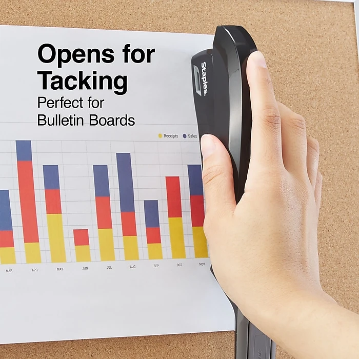 Staples One-Touch Desktop Stapler, 20 Sheet Capacity, Black, 500 (44436) Staples One-Touch Desktop Stapler, 20 Sheet Capacity, Black, 500 (44436) -Office Supply Shop 9EA8EB95 D906 466C AF793DE435A00C19 sc7