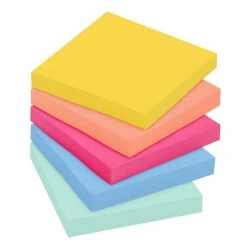 Post-it® Super Sticky Notes, 3" X 3", Summer Joy Collection, 90 Sheets/Pad, 5 Pads/Pack (654-5SSJOY) -Office Supply Shop 9F3E7511 96A4 4157 993449B1AA86DD81 sc7