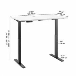Bush Business Furniture Move 60 Series 27''-47'' Adjustable Standing Desk, White (M6S4824WHBK) -Office Supply Shop 9FFE080F 9224 42F6 95C83A418790200A sc7