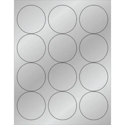 Tape Logic® Foil Circle Laser Labels, 2 1/2", Silver, 1200/Case (LL217SR)