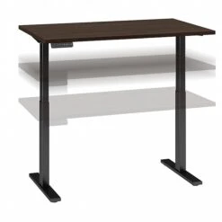 Bush Business Furniture Move 60 Series 27"-48" Adjustable Standing Desk, Black Walnut/Black (M6S4830BWBK)