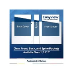 Davis Group Easyview Premium 2" 3-Ring View Binder, White, 2/Pack (8603-00-02) -Office Supply Shop A2BC3DDE ECD6 427D 8D57BD28AC7EF96A sc7