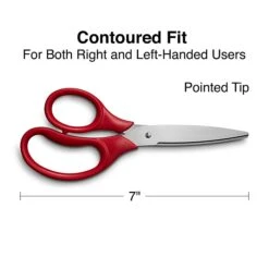 Staples 7" Kids Pointed Tip Stainless Steel Scissors, Straight Handle, Right & Left Handed (TR55049) -Office Supply Shop A38DD64D B60A 4C06 88E1A9FB27A508BC sc7