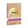 Post-it® 100% Recycled Paper Super Sticky Notes, Canary Yellow, Lined, 4 In X 6 In, 4 Pads/Pack, 45 Sheets/Pad (4621R-4SSCY)