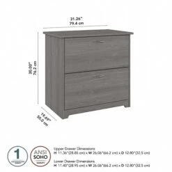 Bush Furniture Cabot 2 Drawer Lateral File Cabinet, Modern Gray (WC31380) -Office Supply Shop AB124E99 A71C 46C6 908BC1B4DB8F64DE sc7