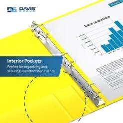 Davis Group Premium Economy 3" 3-Ring Non-View Binder, Yellow, 6/Pack (2305-05-06) -Office Supply Shop AB2AC902 A5C4 4639 857A3BFAD3714FF4 sc7