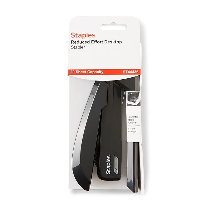 Staples One-Touch Desktop Stapler, 20 Sheet Capacity, Black, 500 (44436) Staples One-Touch Desktop Stapler, 20 Sheet Capacity, Black, 500 (44436) -Office Supply Shop AB39DC54 B239 40AC 9FF648F7E3F1F575 sc7