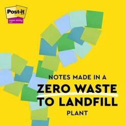 Post-it® 100% Recycled Paper Super Sticky Notes, 3 In X 3 In, Oasis Collection, 5 Pads/Pack, 70 Sheets/Pad (654R-5SST) -Office Supply Shop AD296206 D9FB 45D9 A2A383154D0F0DEE sc7