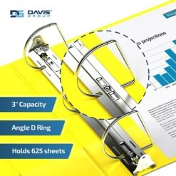 Davis Group Premium Economy 3" 3-Ring Non-View Binder, Yellow, 6/Pack (2305-05-06) -Office Supply Shop B5C4342D 4D23 45A4 A9016802109DECA0 sc7