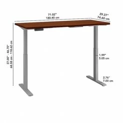 Bush Business Furniture Move 60 Series 27''-47'' Adjustable Standing Desk, Hansen Cherry (M6S7230HCSK) -Office Supply Shop B77D7234 0A3B 4A81 AE09E620096B6BB6 sc7