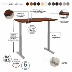 Bush Business Furniture Move 60 Series 27''-47'' Adjustable Standing Desk, Hansen Cherry (M6S7230HCSK) -Office Supply Shop B988A1E9 5A6D 4671 8E0ECDE7C3AA14B6 sc7