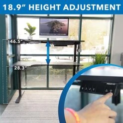 Mount-It! 28"-47"H L-Shape Electric Adjustable Height Standing Corner Desk, Black (MI-15002) -Office Supply Shop BAAD4FBB 1652 4B49 BFEF73084D8B270B sc7