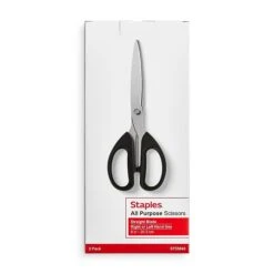 Staples 8" Pointed Tip Stainless Steel Scissors, Straight Handle, Right & Left Handed, 2/Pack (TR55043) -Office Supply Shop BAF3E3B2 B188 4E37 87D7D1707DD9DBDC sc7