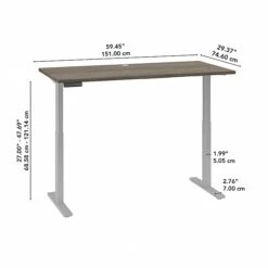 Bush Business Furniture Move 60 Series 27"-48" Adjustable Standing Desk, Modern Hickory/Cool Gray Metallic (M6S6030MHSK) -Office Supply Shop BC434465 A3FD 4F3C B3A6AA9BB55F2DC3 sc7