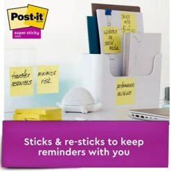 Post-it® Super Sticky Notes, 3" X 3", Canary Yellow, 90 Sheets/Pad, 24 Pads/Pack (654-24SSCP) -Office Supply Shop BF94D044 7EEB 4D42 882130F5E277213A sc7