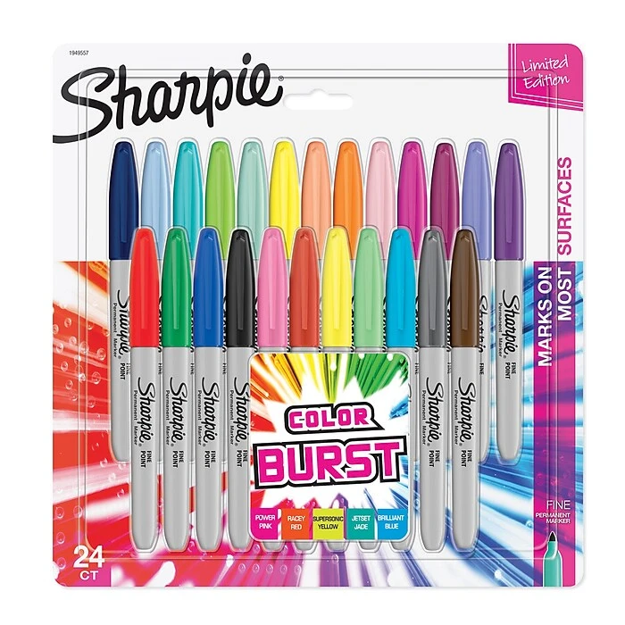Sharpie Color Burst Permanent Markers, Fine Tip, Assorted, 24/Pack (1949557) Sharpie Color Burst Permanent Markers, Fine Tip, Assorted, 24/Pack (1949557) -Office Supply Shop C03207D7 0A10 4655 BE29E2114178E07C sc7