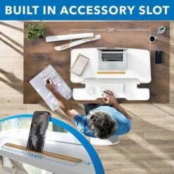 Mount-It! 5"-19"H Adjustable Standing Extra-Wide Desk Converter, White (MI-15005) -Office Supply Shop C137376E D896 4906 9AF2F07DB215ED7A sc7