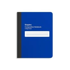 Staples Composition Notebook, 7.5" X 9.75", College Ruled, 80 Sheets, Assorted Colors (ST54889)