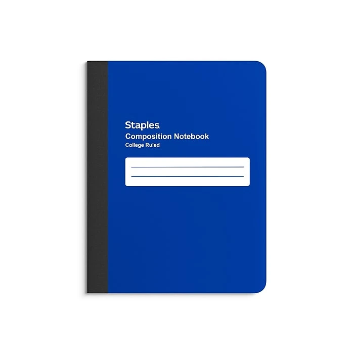Staples Composition Notebook, 7.5" x 9.75", College Ruled, 80 Sheets, Assorted Colors (ST54889) Staples Composition Notebook, 7.5" X 9.75", College Ruled, 80 Sheets, Assorted Colors (ST54889) -Office Supply Shop C13C5C16 F4A4 461C 82FFAD61E33CA237 sc7