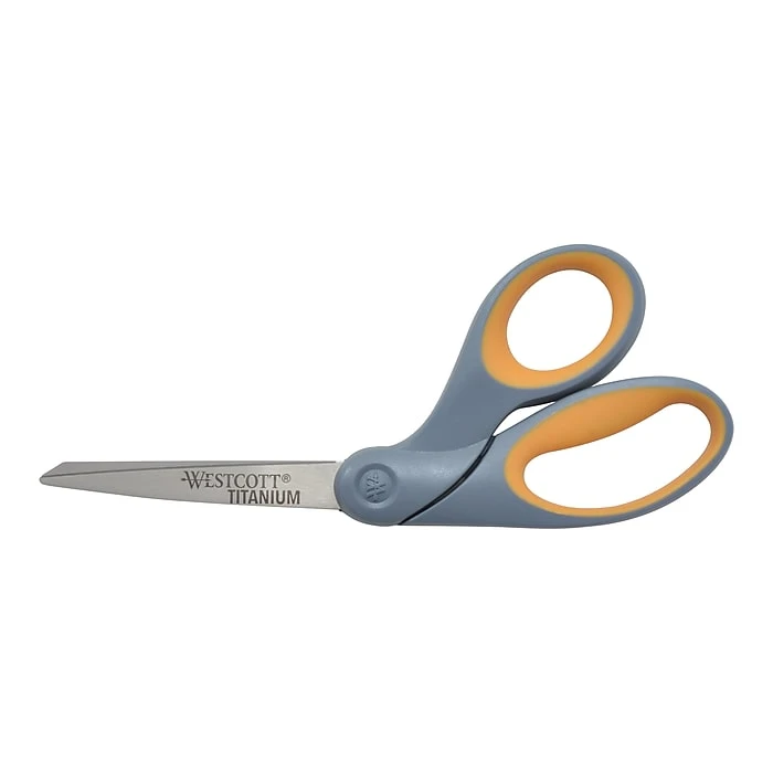 Westcott Titanium Bonded 8" Titanium Multi-Purpose/Heavy Duty Scissor, Sharp Tip, Gray/Yellow (13731) Westcott Titanium Bonded 8" Titanium Multi-Purpose/Heavy Duty Scissor, Sharp Tip, Gray/Yellow (13731) -Office Supply Shop C2D4727E FD7B 48FA B3FF47EEDA61FCC9 sc7