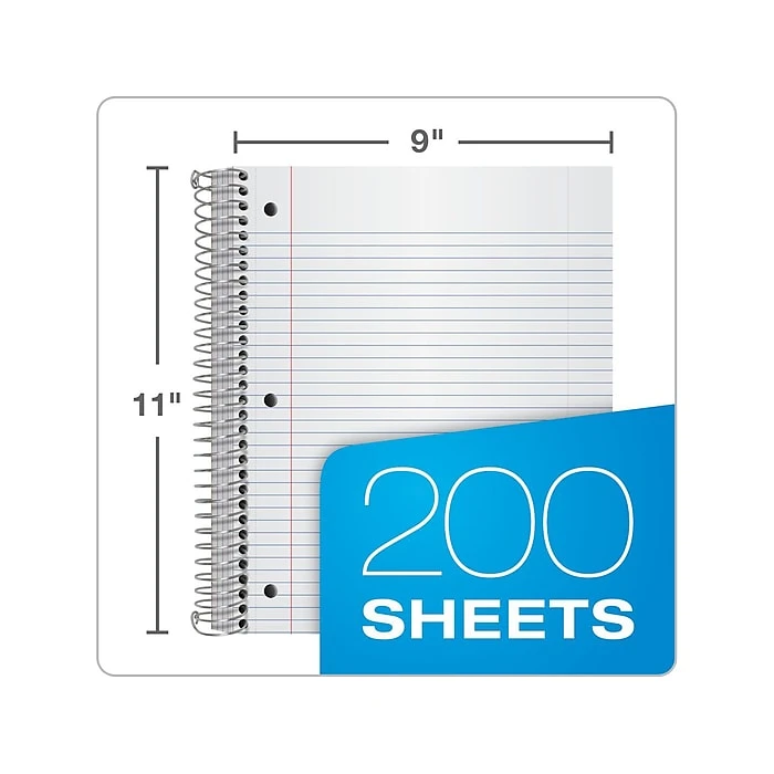 Oxford 5-Subject Notebook, 9" x 11", College-Ruled, 200 Sheets, Assorted Colors (OXF10588) Oxford 5-Subject Notebook, 9" X 11", College-Ruled, 200 Sheets, Assorted Colors (OXF10588) -Office Supply Shop C3114FE7 72D9 4505 A1B88BAE3902D4BC sc7