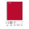 Staples Premium 1-Subject Notebook, 8.5" X 11", College Ruled, 90 Sheets, Red (TR58357)