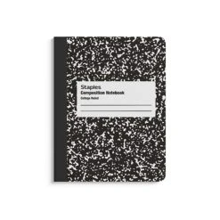 Staples Mini Composition Notebook, 3.25" X 4.5", College Ruled, 80 Sheets, Assorted Colors, 2/Pack (ST17501)