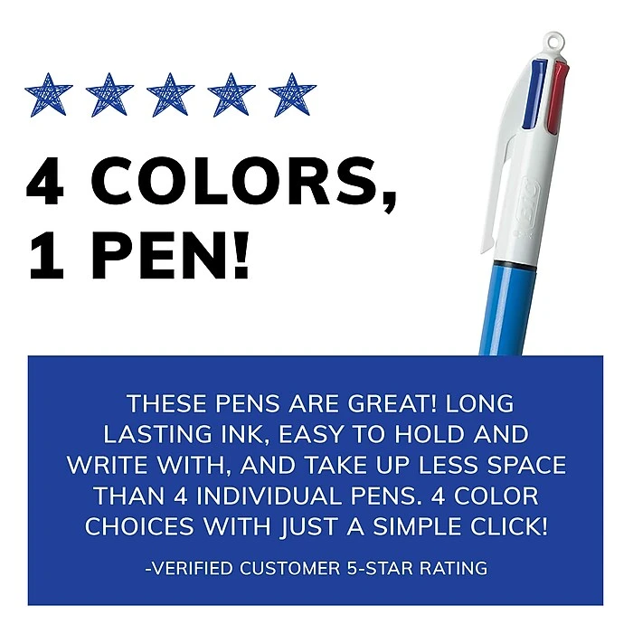 BIC 4-Color Retractable Ballpoint Pens, Medium Point, Assorted Ink, 3/Pack (14540) BIC 4-Color Retractable Ballpoint Pens, Medium Point, Assorted Ink, 3/Pack (14540) -Office Supply Shop D0E67E4D FA24 4617 BA6D85E844F5640E sc7