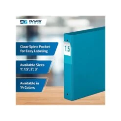 Davis Group Premium Economy 1 1/2" 3-Ring Non-View Binder, Turquoise Blue, 6/Pack (2312-52-06) 5 Davis Group Premium Economy 1 1/2" 3-Ring Non-View Binder, Turquoise Blue, 6/Pack (2312-52-06) -Office Supply Shop D2C6CF09 1BBB 4DFB BB510C3B85DCF128 sc7