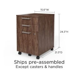 Union & Scale™ Essentials 3-Drawer Vertical File Cabinet, Mobile/Pedestal, Letter/Legal, Espresso, 21" (UN56981) 7 Union & Scale™ Essentials 3-Drawer Vertical File Cabinet, Mobile/Pedestal, Letter/Legal, Espresso, 21" (UN56981) -Office Supply Shop D39DC2B4 B924 41D2 AAA5CEF252B880E9 sc7