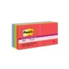 Post-it® Super Sticky Notes, 3" X 3", Playful Primaries Collection, 90 Sheets/Pad, 12 Pads/Pack (654-12SSAN)
