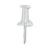 Universal Clear Push Pins, Plastic, 3/8", 400/Pack (UNV31306)