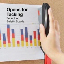 Staples One-Touch Desktop Stapler, 20 Sheet Capacity, Gray/Black/Red, 500 (44425) -Office Supply Shop D5D369D1 CA69 4150 A97BBB24D5C2C1E4 sc7